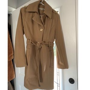 Tan Pea Coat - size 8 but fits like a small/medium